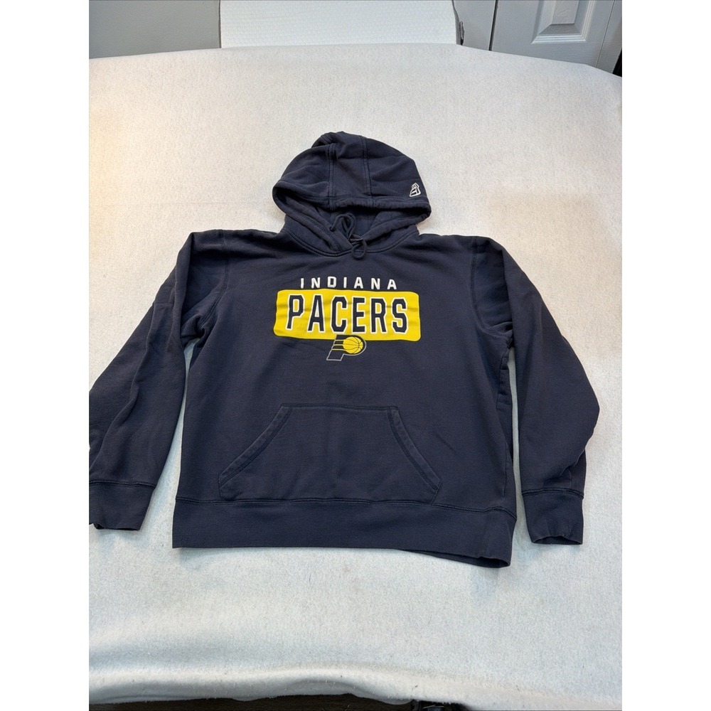 Indiana Pacers New Era Navy‎ Blue Hoodie Sweatshirt Men's Size Large Pullover